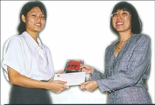 Joyce Chong with her School Principal
